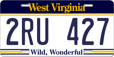 WV license plate 2RU427