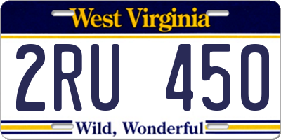WV license plate 2RU450