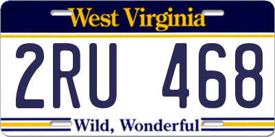 WV license plate 2RU468