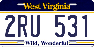 WV license plate 2RU531