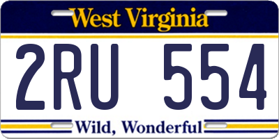 WV license plate 2RU554