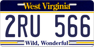 WV license plate 2RU566