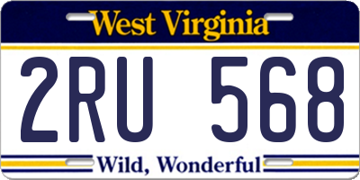 WV license plate 2RU568