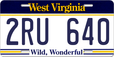WV license plate 2RU640