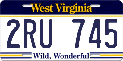 WV license plate 2RU745