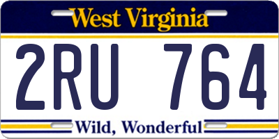 WV license plate 2RU764