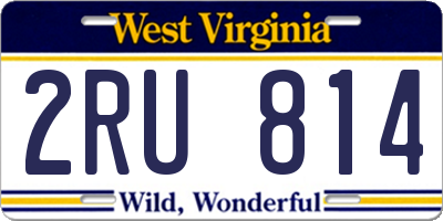 WV license plate 2RU814
