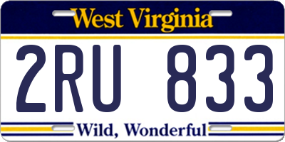 WV license plate 2RU833