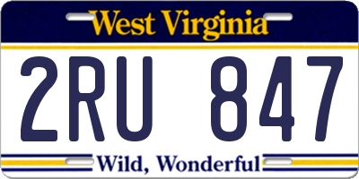 WV license plate 2RU847