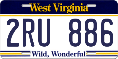 WV license plate 2RU886