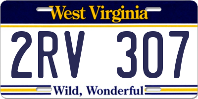 WV license plate 2RV307