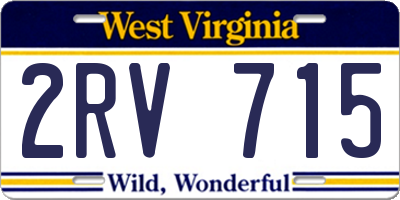 WV license plate 2RV715