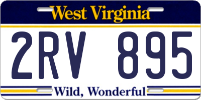 WV license plate 2RV895