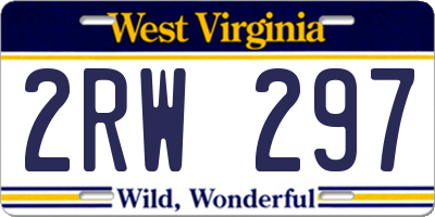 WV license plate 2RW297