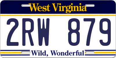 WV license plate 2RW879