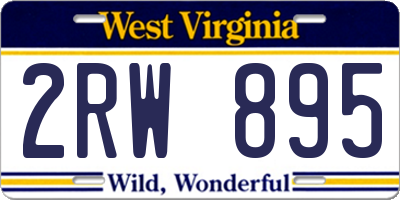 WV license plate 2RW895