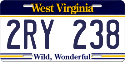 WV license plate 2RY238