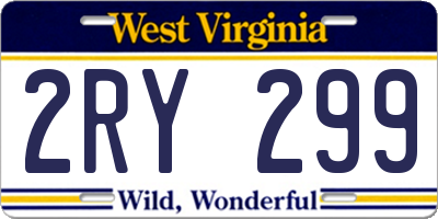 WV license plate 2RY299