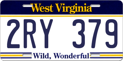 WV license plate 2RY379