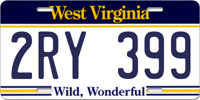 WV license plate 2RY399