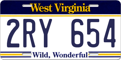 WV license plate 2RY654