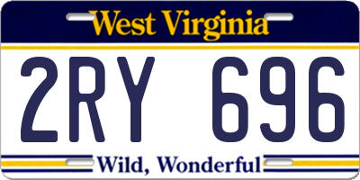 WV license plate 2RY696