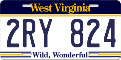 WV license plate 2RY824