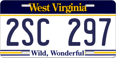 WV license plate 2SC297