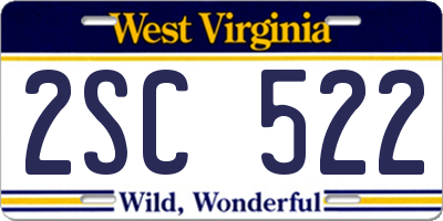 WV license plate 2SC522