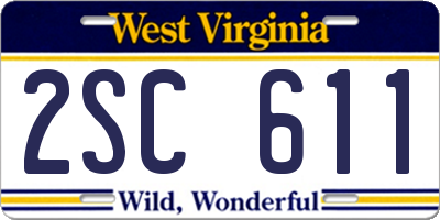 WV license plate 2SC611