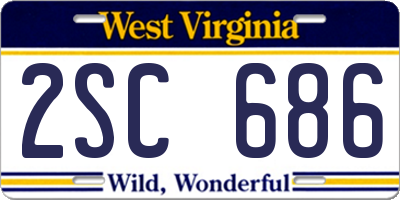 WV license plate 2SC686