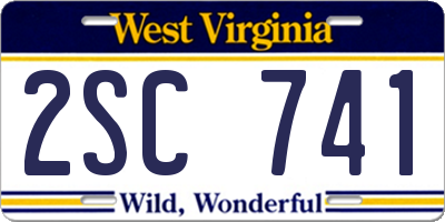 WV license plate 2SC741