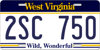 WV license plate 2SC750