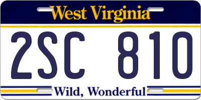 WV license plate 2SC810