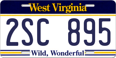 WV license plate 2SC895