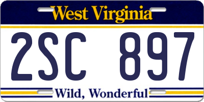 WV license plate 2SC897
