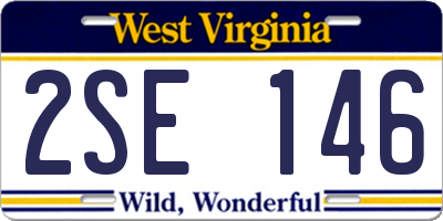 WV license plate 2SE146