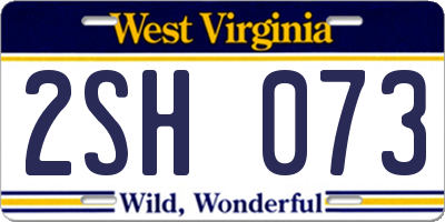 WV license plate 2SH073