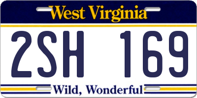 WV license plate 2SH169