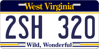 WV license plate 2SH320