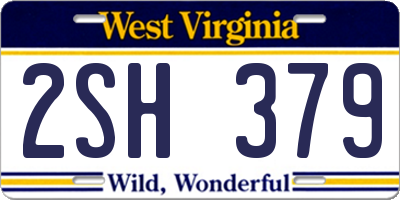 WV license plate 2SH379