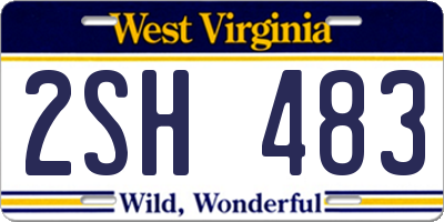 WV license plate 2SH483