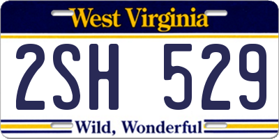 WV license plate 2SH529