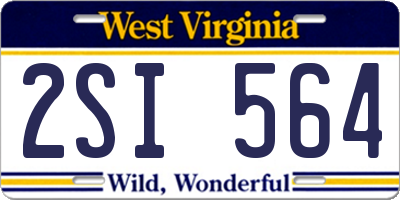 WV license plate 2SI564