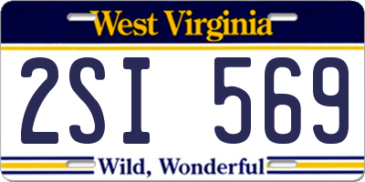 WV license plate 2SI569