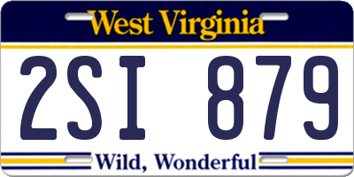 WV license plate 2SI879