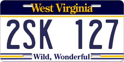 WV license plate 2SK127