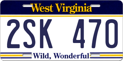WV license plate 2SK470