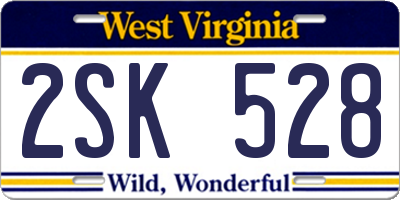 WV license plate 2SK528