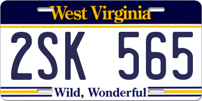 WV license plate 2SK565